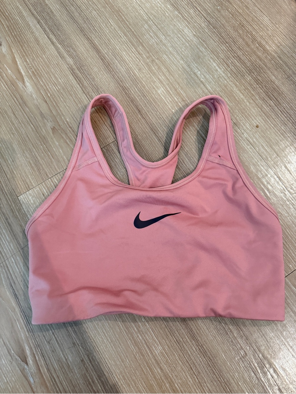 Nike Pink Racerback Sports Bra with Black Swoosh